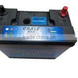 Great base factory brand name auto battery NS60 mf rechargeable car battery 46B24R 45Ah 12V