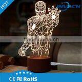 Wholesale High Quality Christmas Fancy Childrens Battery Powered 3D Led Night Lights thumbnail-1