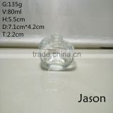 80ml high white irregular perfume glass bottle