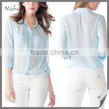 Supplier Autumn Long Sleeve Simple High Woman Blouse