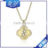 Popular beautiful gold flower shape pendant necklace cloth accessories necklace jewelry