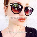 Retro Unisex Helter Skelter Sunglasses With Gold Accents Eyewear Available in Black,White and Tortoise,100% UV Sunglass thumbnail-1