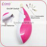 5 in 1 Mini Battery Operated Pink Mouse Shape Pedicure Manicure Kit thumbnail-4