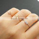 Wholesale Stainless Steel Charm Ring,Letters Ring,Gold Plated Letters Ring thumbnail-4