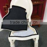 Wood French Style Leather Dining Chairs thumbnail-5