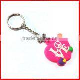 Girls Favorite Eye-catching Pvc+ Metal Key Chain/beautiful Pendant for Bag