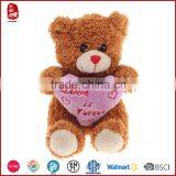 Yangzhou Manufacturer Lovely Cheapest Plush Toys Loving Heart Teddy Bear for Valentine thumbnail-1