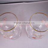 Royal Gold Rim Glassware Drinking Tulip Glass Snifters thumbnail-2