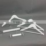 Our HEAD white basic hanger perfect clothes hanger design for wholesale include top hanger bottom hang