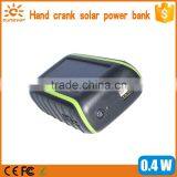 Dual USB 2.1A Portable Solar Mobile Charger in Power Bank, Hand Crank Power Solar Charger thumbnail-5
