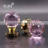 Gold Zinc Alloy Bedroom Furniture Handles Crystal Door Knob