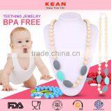 BPA Free Silicone Jewellry Accessories Beaded Necklace for Baby Teething Chew thumbnail-2
