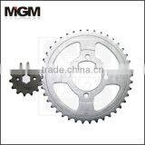 OEM Quality Motorcycle Parts 1045# Steel Standard Motorcycle Sprocket YB100 42T thumbnail-1