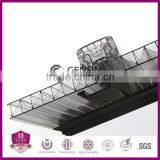 Gensin 12mm 3-layer W-Structure U-locking Design Polycarbonate Sheet 10-year Warranty 700mm