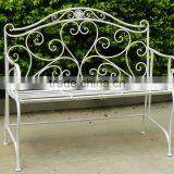 Handmade Popular Metal Antique White Park Garden Bench Poland thumbnail-1