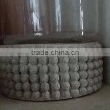 Home Interior Polyresin Stone Light Gray Candle Holder thumbnail-1