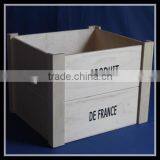 FRENCH CHIC RETRO GENUINE VINTAGE USED WOODEN WINE CRATES BOX thumbnail-4