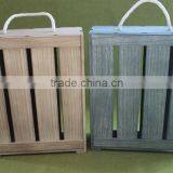 2016 Unfinished Wooden Wine Box Wine Glass Packing Box Wooden Wine Boxes for Sale thumbnail-6