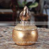 High End Resin Antique Vintage Golden Jewelry Box thumbnail-3