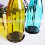 Colored Tea Light Glass Candle Holder With Hanging Metal Handle thumbnail-4