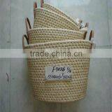 Linyi County Lucky Weave Crafts Dried Corn Husks Knitting Gift Basket thumbnail-1