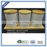 Heat Resistant White Ceramic Jar With Bamboo Lids thumbnail-2