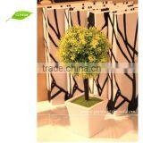 GNW GP004 Artificial Plastic Topiary Ball Plant Pots Wholesale for Office Table Decoration thumbnail-2