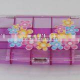 Transparent PS Compartment Plastic Sundries Storage Box