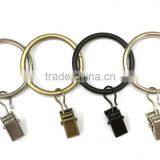 Inside Diameter 35mm / Outside Diameter 42mm Window Curtain Clothes Metal Clips With Rings Hooks thumbnail-2
