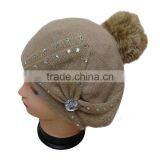 Beige Angola Wool Hat