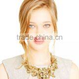 New Alloy Painting Colors Flower Design Choker Necklace& Earrings for Women thumbnail-3