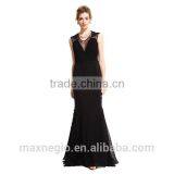 New V Neck Spaghetti Strap Online Univision Boutique Sequin Fabric Long Mermaid Evening Dress thumbnail-3