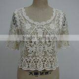 Crochet Garment Manufacturer Ladies Summer Lace Top thumbnail-3