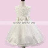 MGOO New Trendy Full Rose Flower Design Kids Dress Lace Dress Design Children Clothing Girls Party Wear Wholesale thumbnail-2