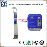 DHM-15 coin operated Height and weight scale with printer and Ulltrasound  height sensor