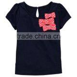 Kids Girls Puff Sleeve t Shirt With Bow Details thumbnail-1