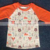 Hot Sale Fox Pattern Kids Baby 3/4 Sleeve Boys Shirt thumbnail-1