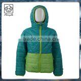 Green Wind Breaker Down Jacket With Hood for Kids thumbnail-1