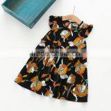 Summer Short Sleeve Cotton Flower Baby Girls Printing Dress thumbnail-3