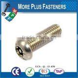 Made in Taiwan Button Head Torx Tamper Cap Screw thumbnail-4