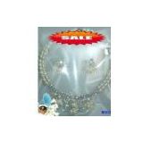 Fashion Crystal Casting Costume Jewelry Beaded Pearl Necklace for Party 20g OEM