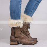 High Quality Girl Fur Leg Warmer, Fur Boot Socks With Knitted Pattern thumbnail-2