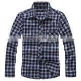 New Plaid Check Mens Long Sleeves Shirts Formals Dress Shirts Business Shirts Button Downed Custom Labelled Dress Casual Shirts thumbnail-5