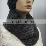B092# Chinchilla Rabbit Fur Short Scarf, Genuine Chinchilla Rabbit thumbnail-3