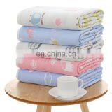 2020 Wholesale Price Muslin Fabric Animal Bath Towel 100 Cotton 6 Layers Gauze Double Jacquard Baby Receiving Swaddle Blanket thumbnail-7