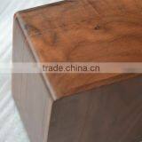 Laser Logo Antique Painted Walnut Wooden Watch Box Black Velvet Lining Watch Boxes thumbnail-3