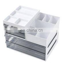 Cosmetic Makeup Organizer Plastic Storage Box With Drawer Lipsticks Holder Desktop Sundry Storage Case