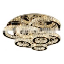 Fancy lights led ceiling lighting stainless steel k9 crystal ceiling pendant lamp for living room