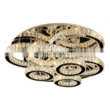 Fancy lights led ceiling lighting stainless steel k9 crystal ceiling pendant lamp for living room