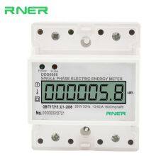 Kwh Single Phase Din Rail Electric Energy Mechanical Counter Meter Watt Hour Digital Power Single Phase Meters thumbnail-2
